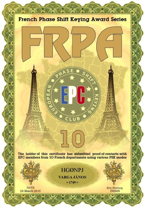EPC, FRPA-10 Award